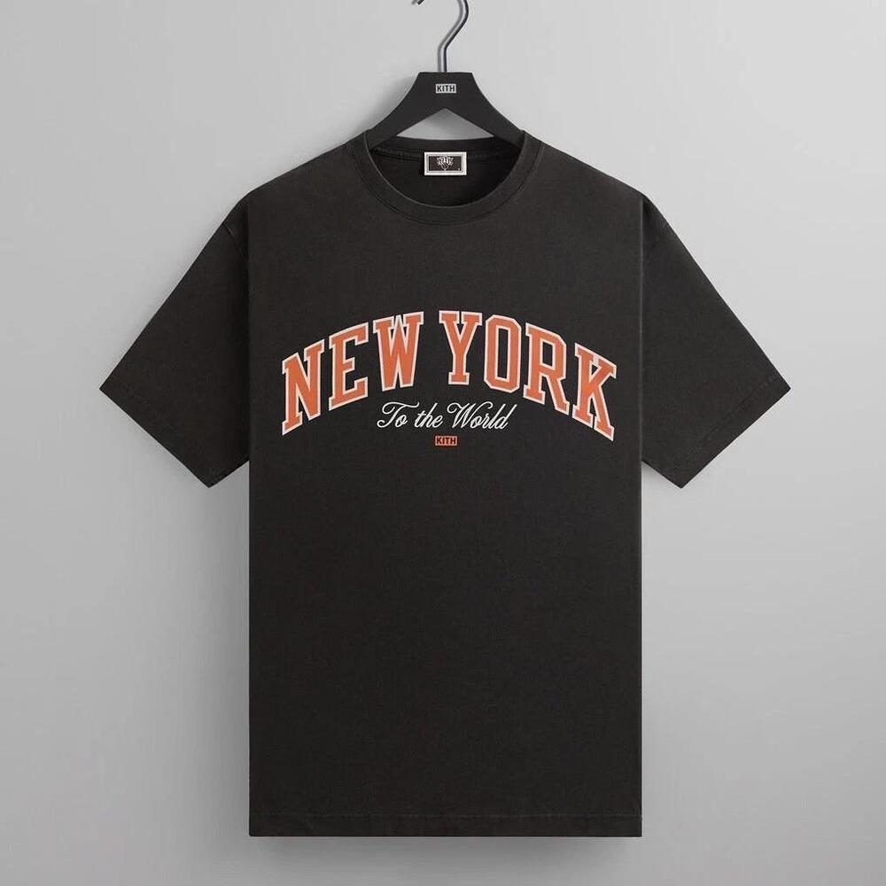 Kith New York Knicks New York To World Basketball Tee Black T Shirt Xl